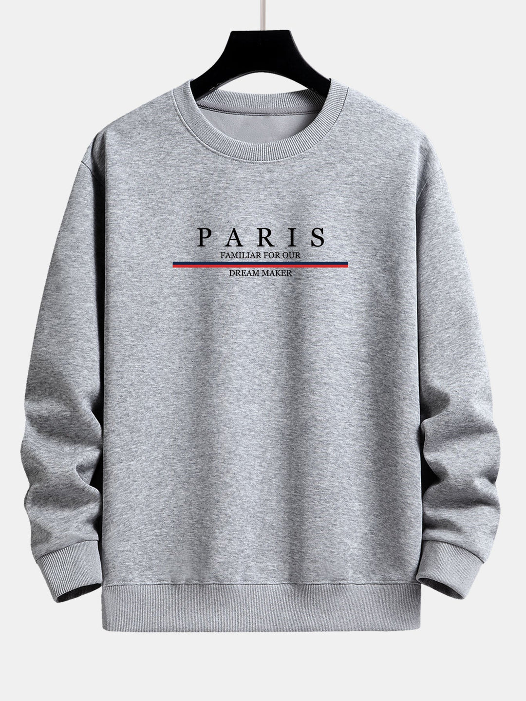 Paris Slogan Print Relax Fit Crew Neck Sweatshirt & Joggingbroek