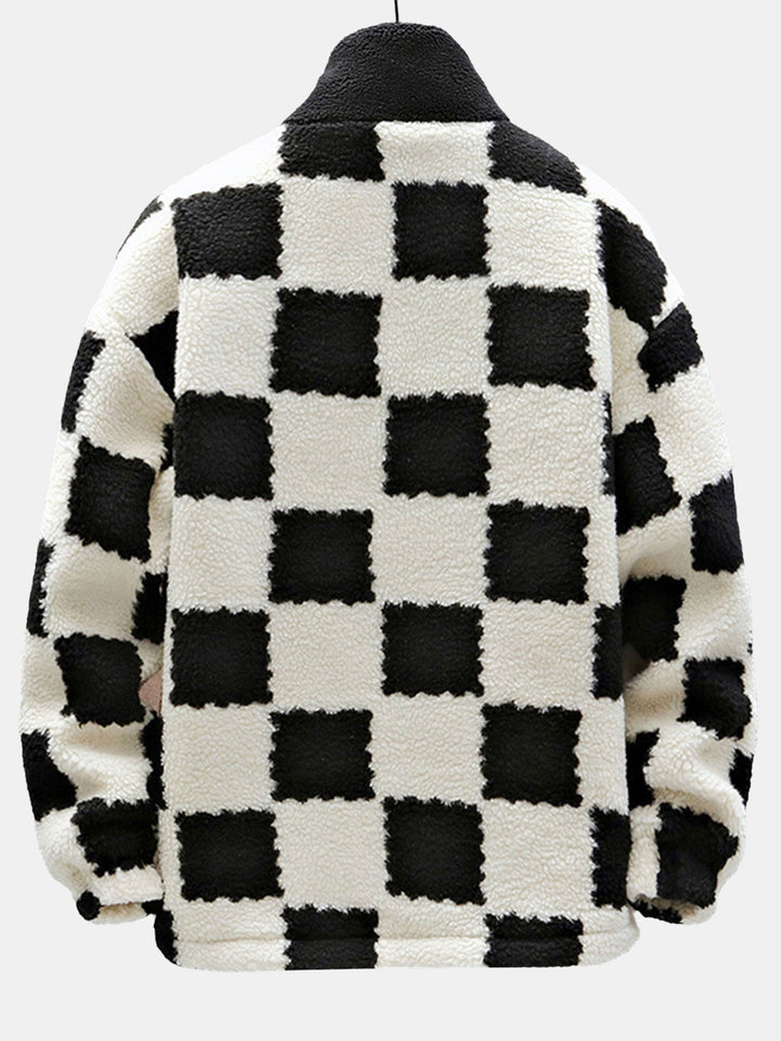 Teddy Fleece Checkered Jacket