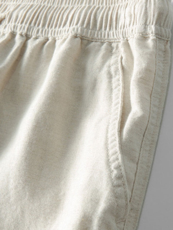 Textured Cuban Shirt & Straight Leg Linen Pants