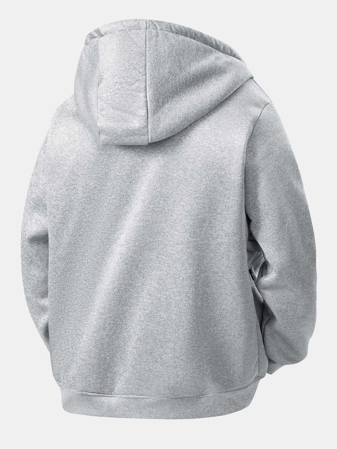 Teddy-lined zipper hoodie