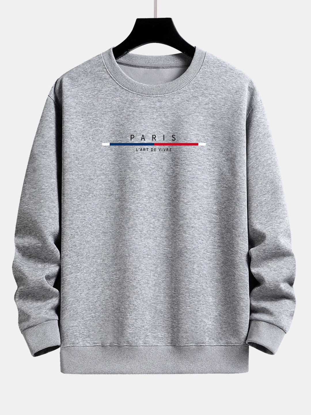 Paris Stripe Print Relax Fit Crew Neck Sweatshirt & Joggingbroek
