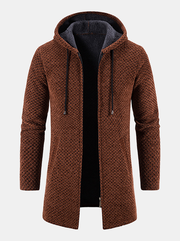 Lange Lijn Textuur Hoodie Sweater
