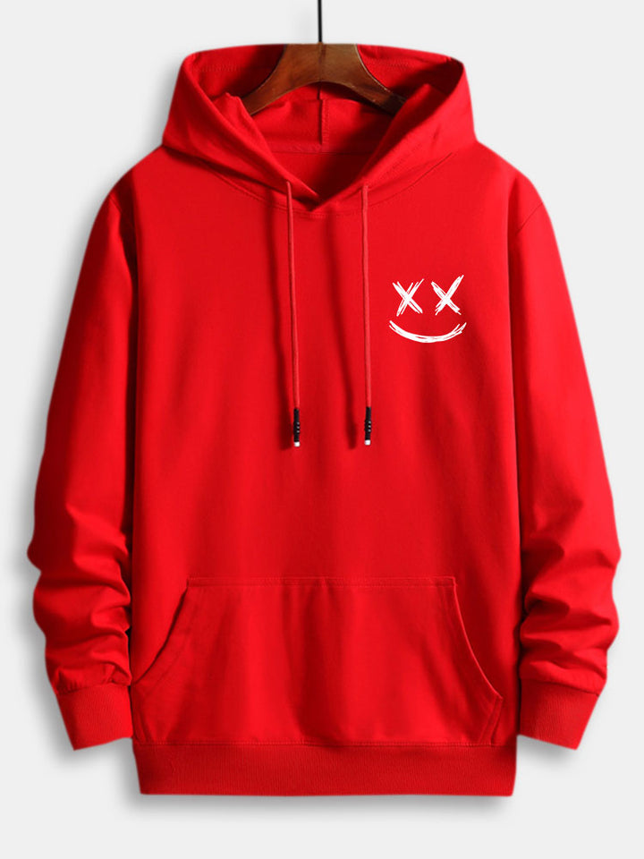 Smiley Print Katoenen Hoodie