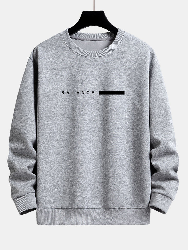 Balance Stripe Print Relax Fit Crew Neck Sweatshirt & Joggingbroek