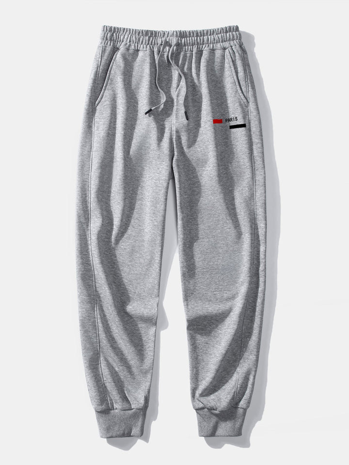 Paris Stripe Print Relax Fit Crew Neck Sweatshirt & Joggingbroek