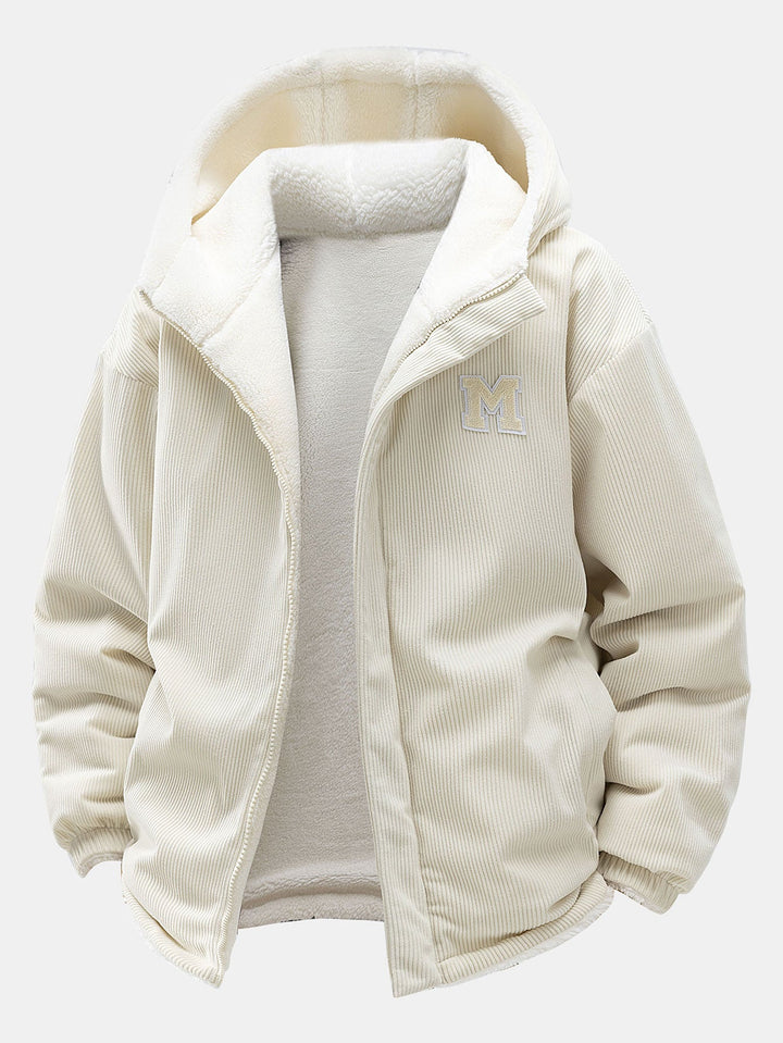 Teddy corduroy reversible jacket with hood