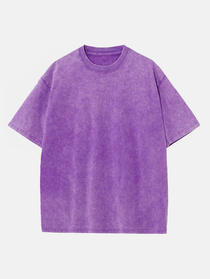 Gewassen Versleten Drop Shoulder T-Shirt