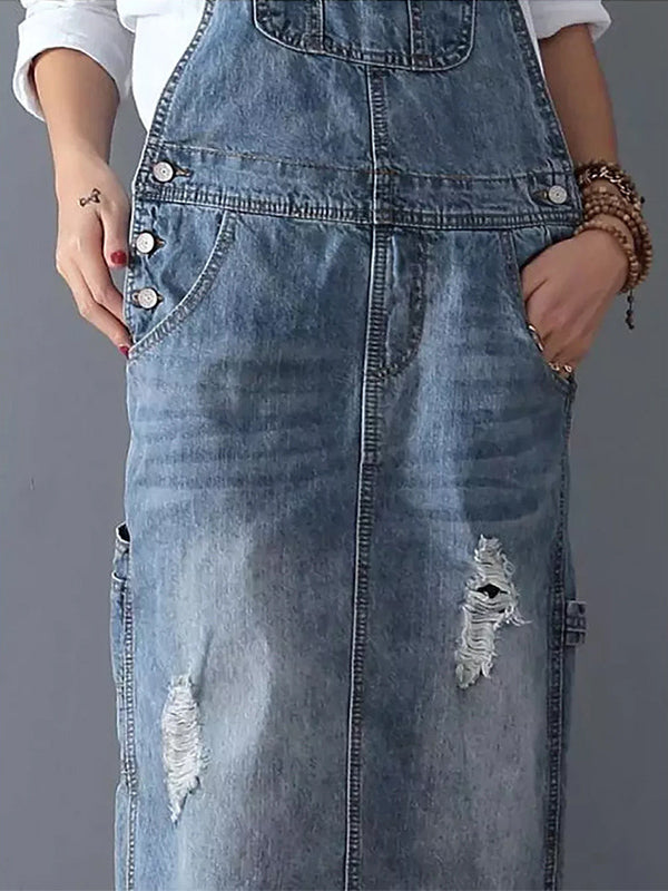 Harper l Denim Overall Dress  Subtitle