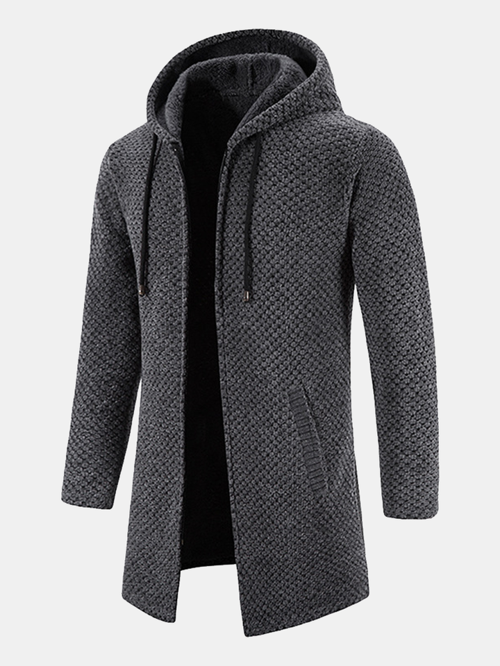 Lange Lijn Textuur Hoodie Sweater