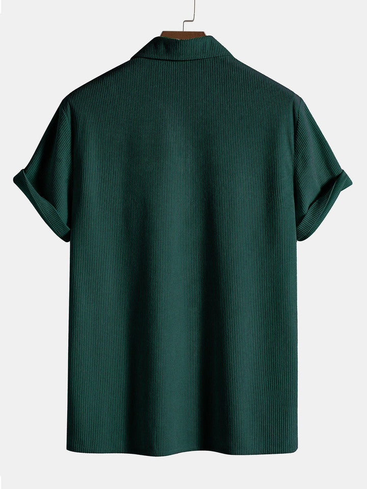 Korte Mouwen Corduroy Polo Shirt & Corduroy Korte Broek