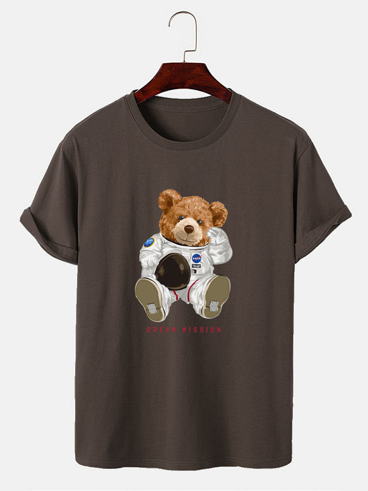 NASA Space Bear Print T-Shirt