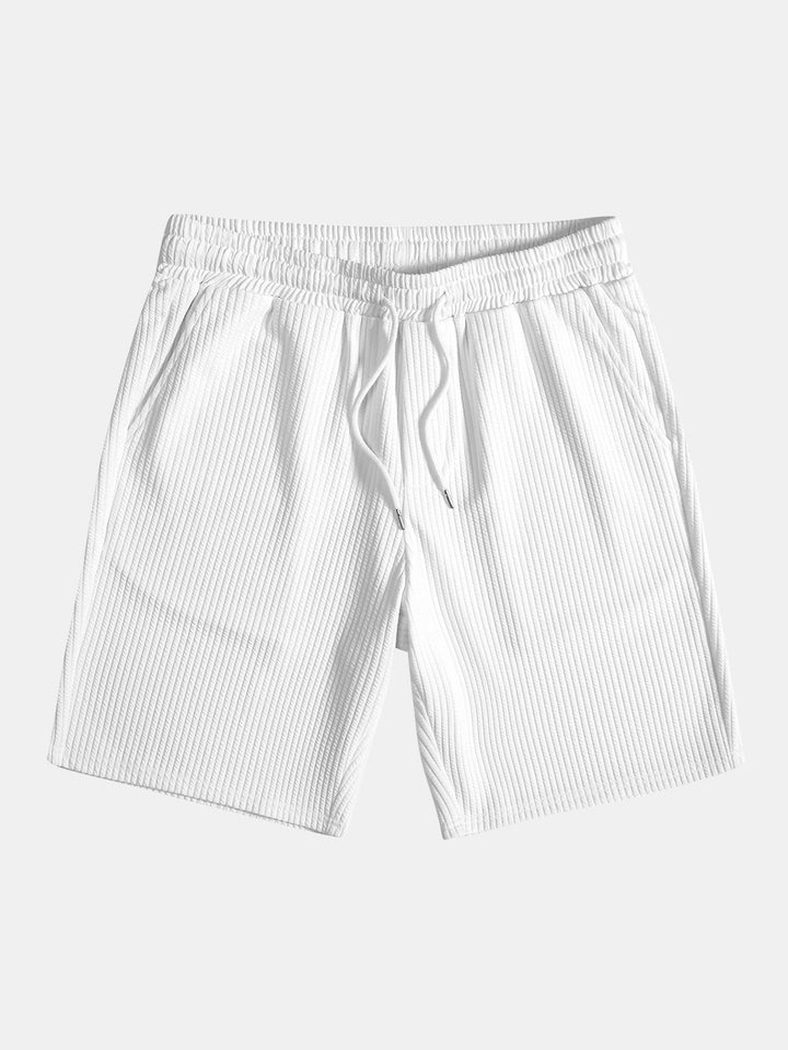 Muscle Fit Ribbed Arc Hem T-Shirt & Shorts