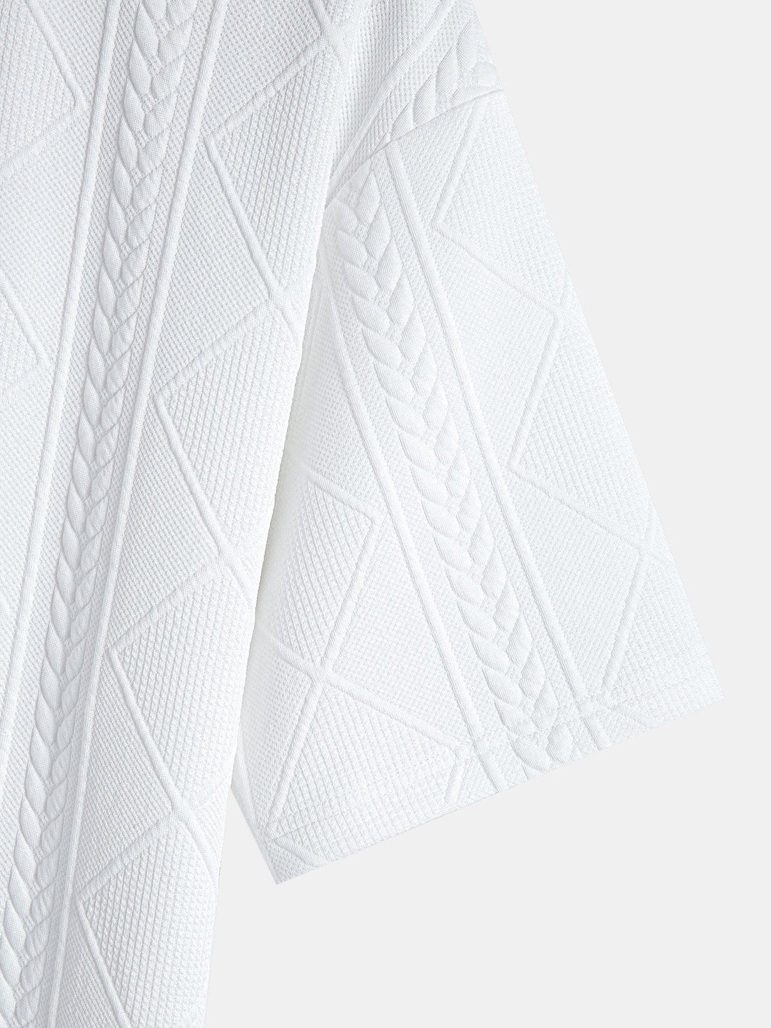 Oversized Geometrisch Jacquard T-Shirt & Shorts