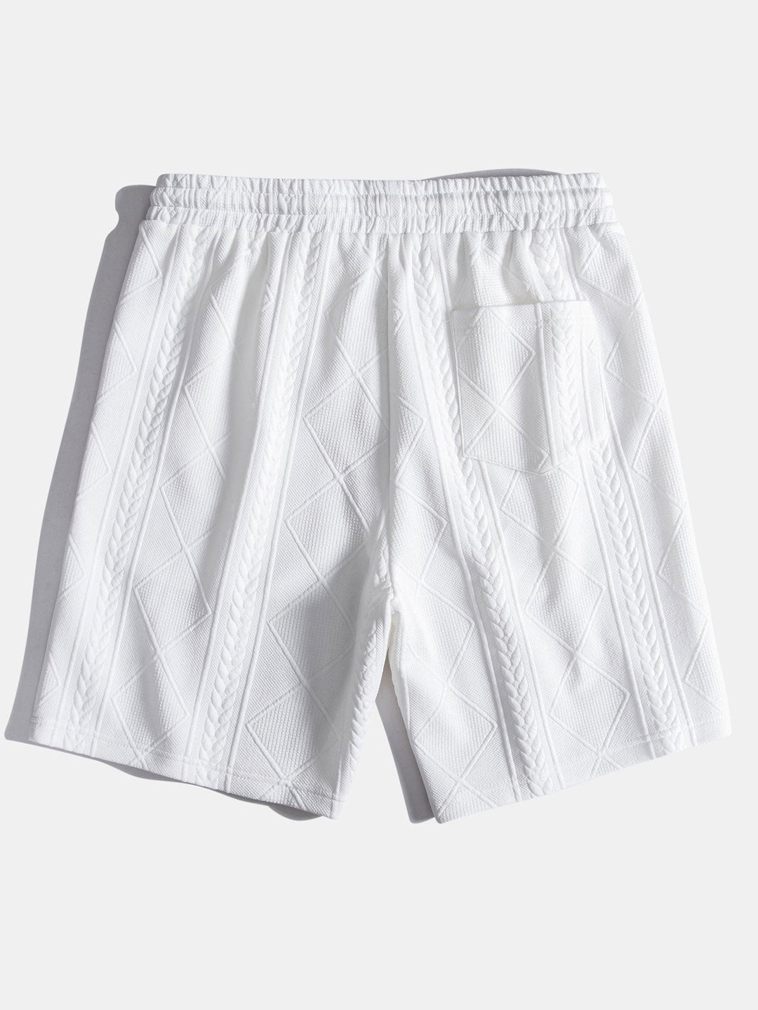 Korte Mouw Geometrisch Jacquard Boog Hem T-Shirt & Shorts