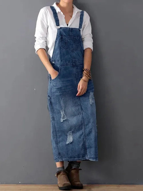 Harper l Denim Overall Dress  Subtitle