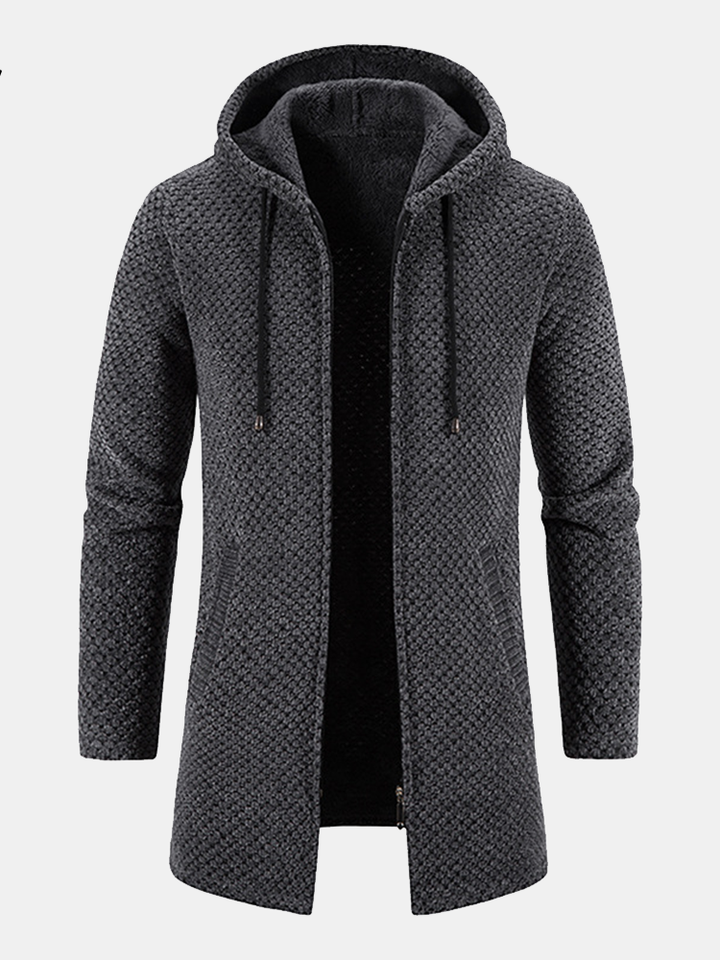 Lange Lijn Textuur Hoodie Sweater