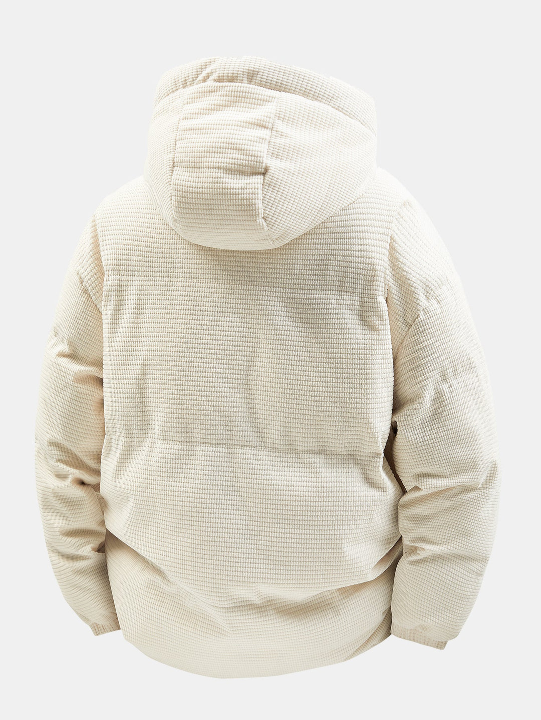 Teddy-lined corduroy quilted jacket with hood