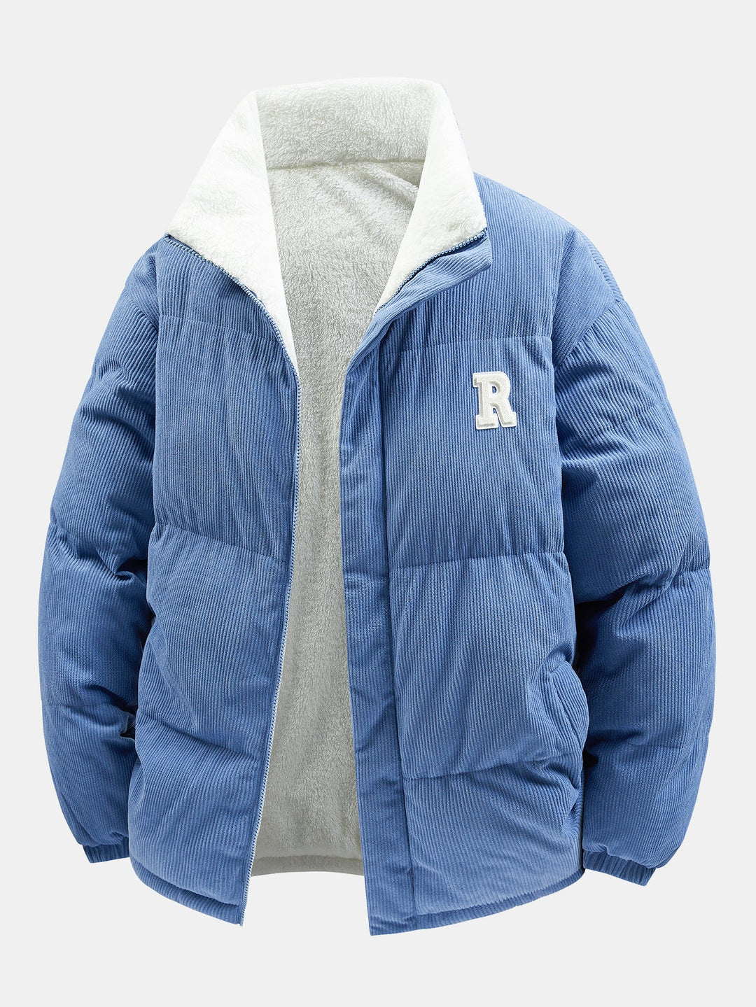 Reversible teddy fleece corduroy jacket