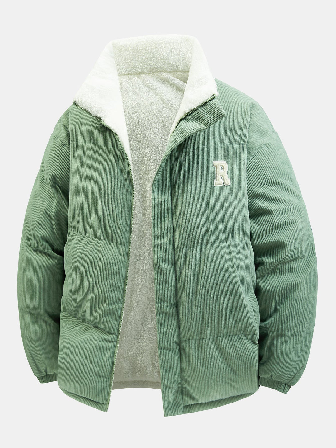 Reversible teddy fleece corduroy jacket