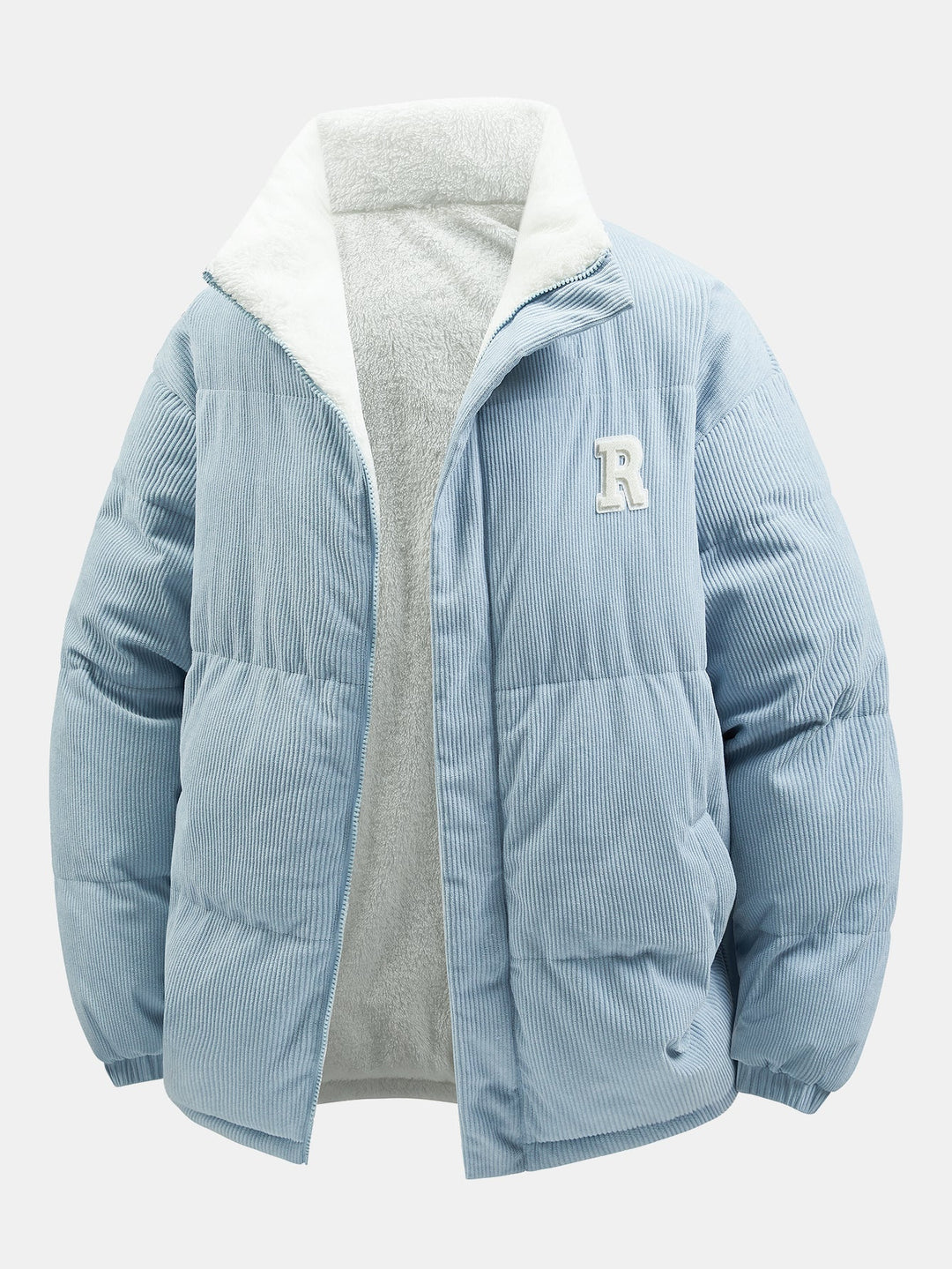 Reversible teddy fleece corduroy jacket