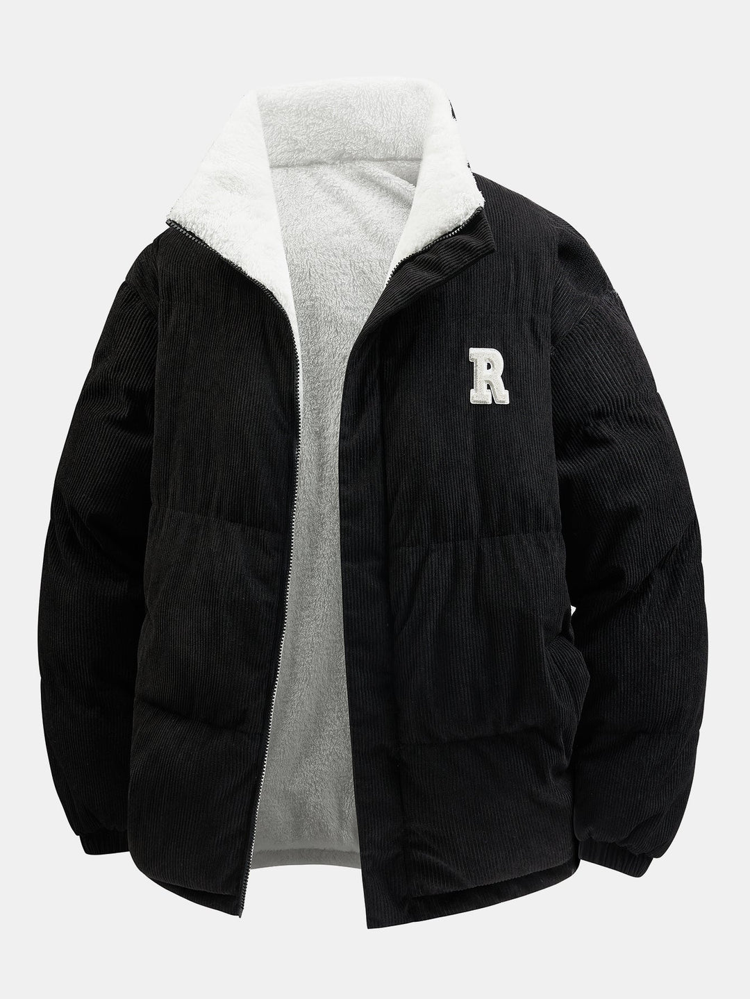 Reversible teddy fleece corduroy jacket