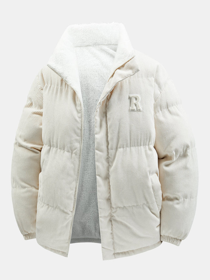 Reversible teddy fleece corduroy jacket