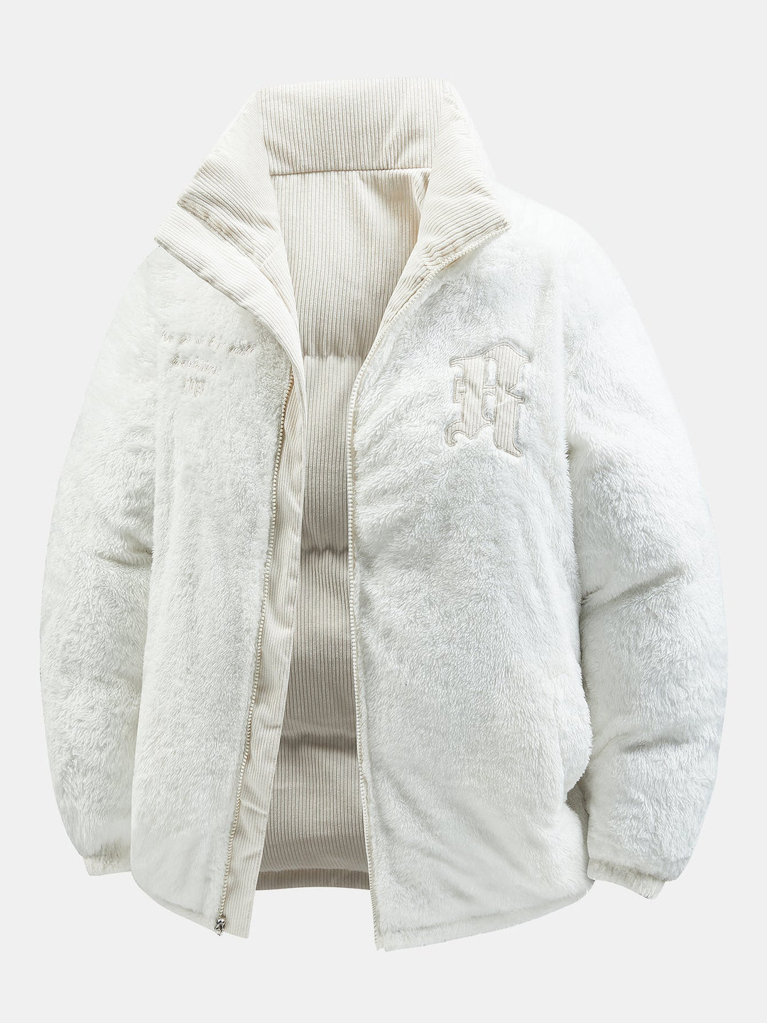 Reversible teddy fleece corduroy jacket