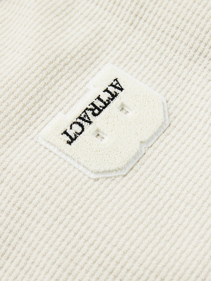 Teddy-lined corduroy quilted jacket with hood