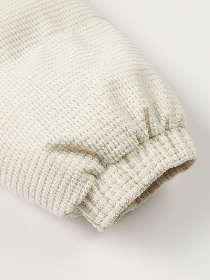 Teddy-lined corduroy quilted jacket with hood
