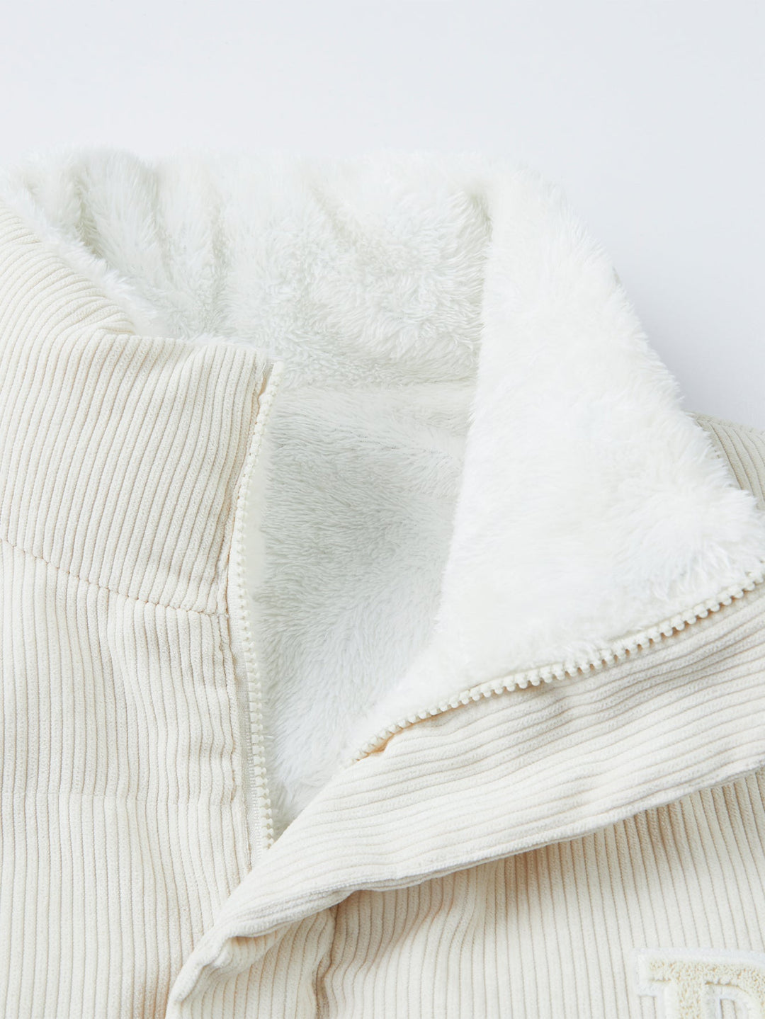 Reversible teddy fleece corduroy jacket