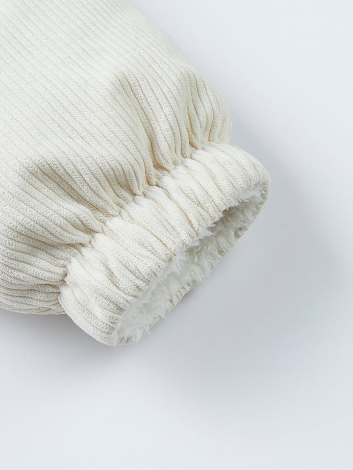 Reversible teddy fleece corduroy jacket