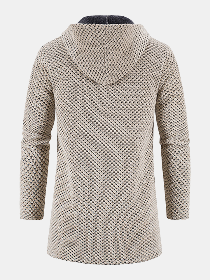 Lange Lijn Textuur Hoodie Sweater