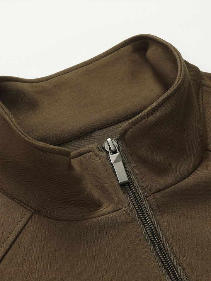 Sweatshirt met kwartrits