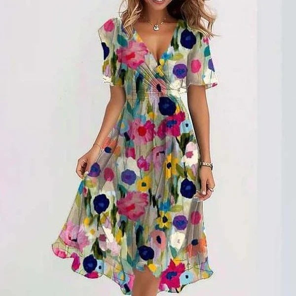 Naomie™ - Elegant Flowing Midi Dress