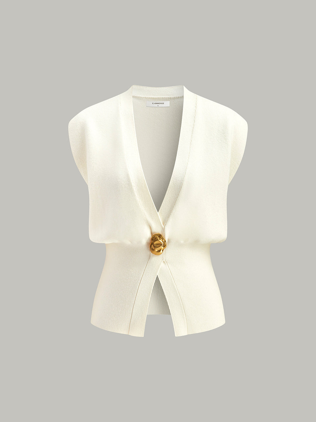 Isabelle l V-Neck Buttoned Detail Sweater Vest
