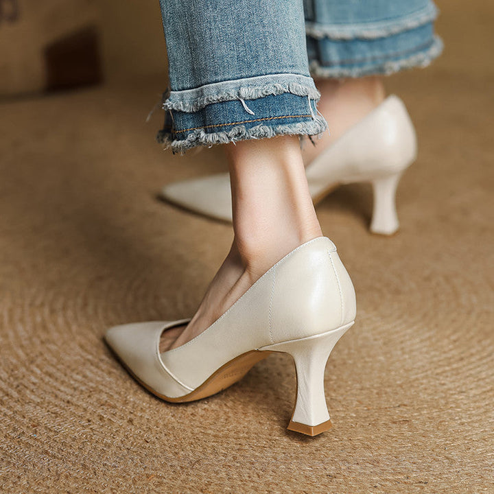 Esme Sculpt Leather Heels