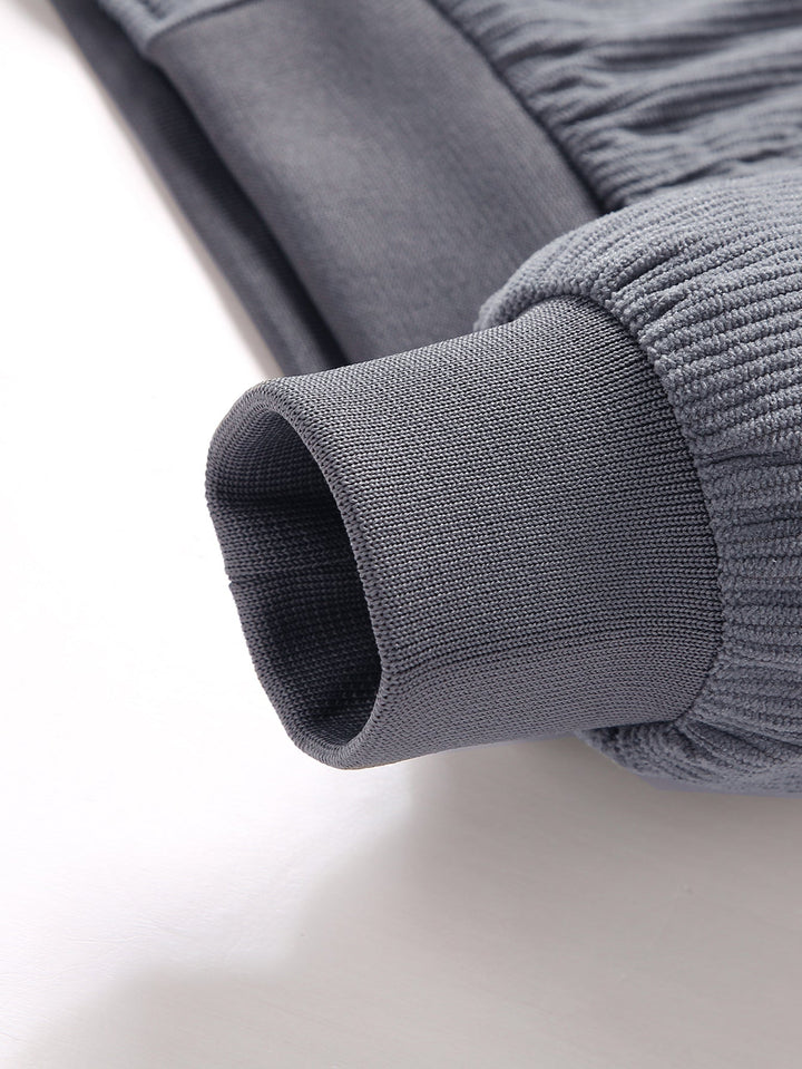 Teddy-lined corduroy jacket with zipper closure