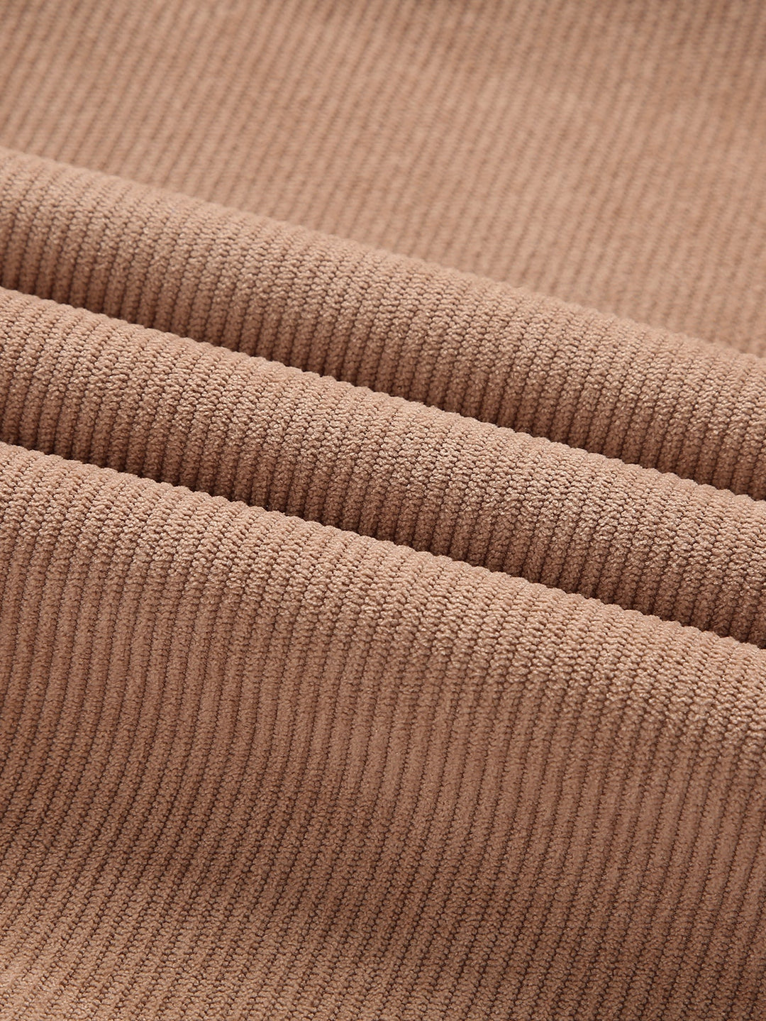 Corduroy jacket with zipper, teddy lining, and pockets