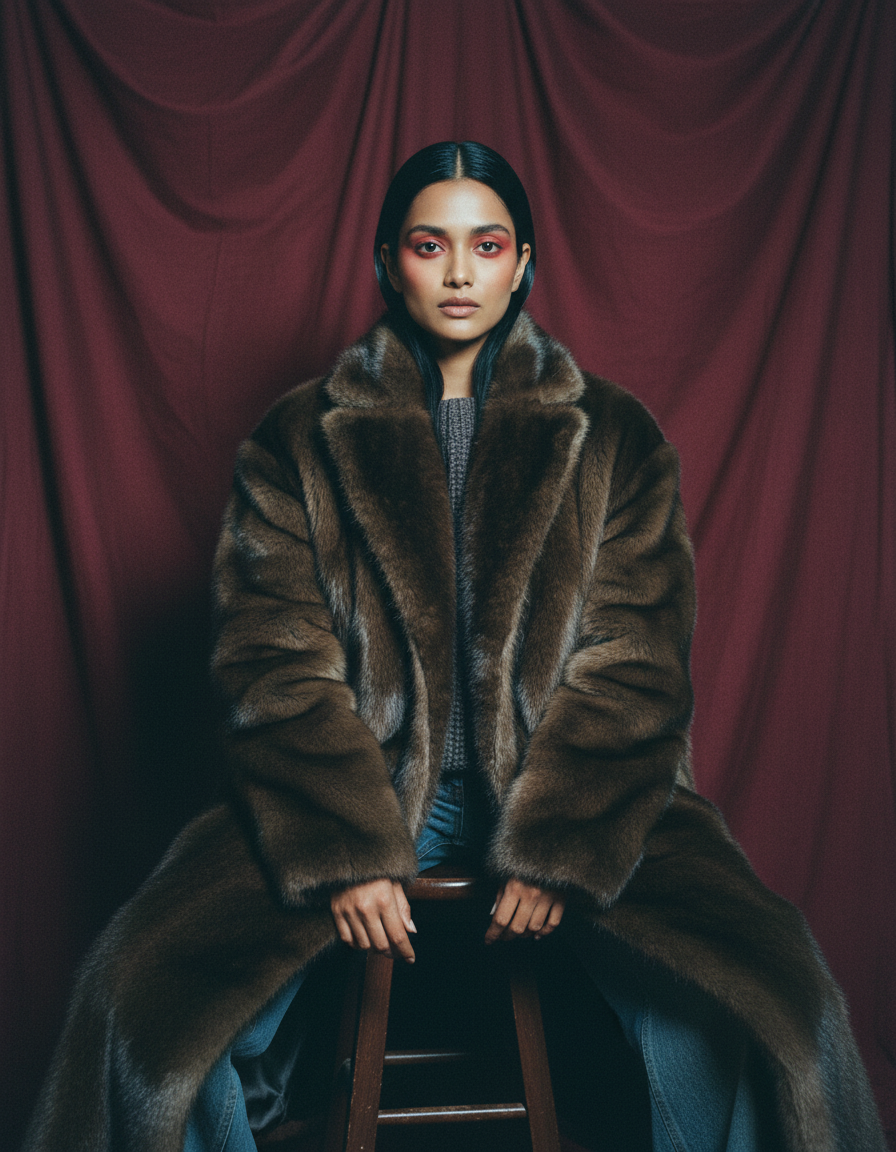 Mirella Longline Faux-Fur