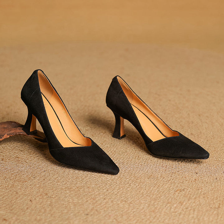 Esme Sculpt Leather Heels
