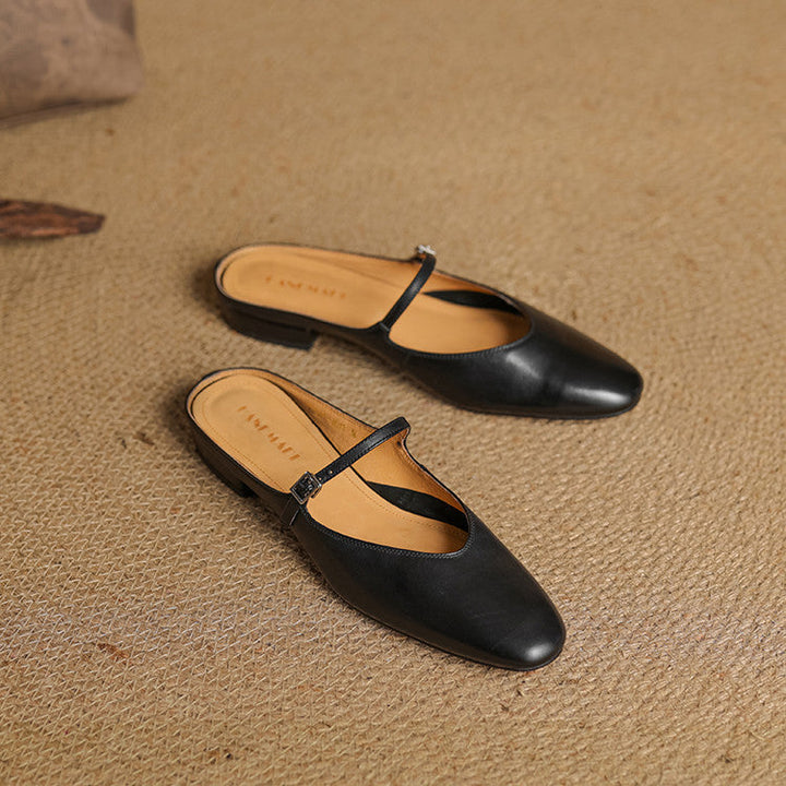 Sarah Mary-Jane Leather Flats