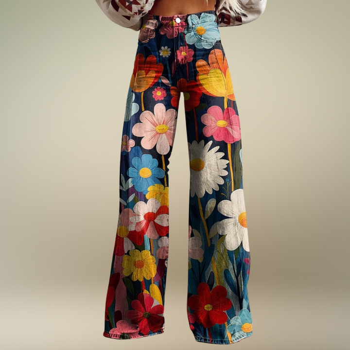 Lana™ - Floral Print Wide Leg Trousers