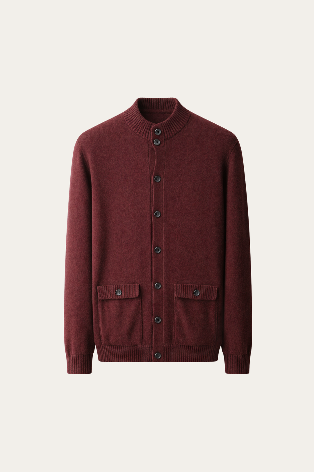 Giotto Knit Cardigan Maroon
