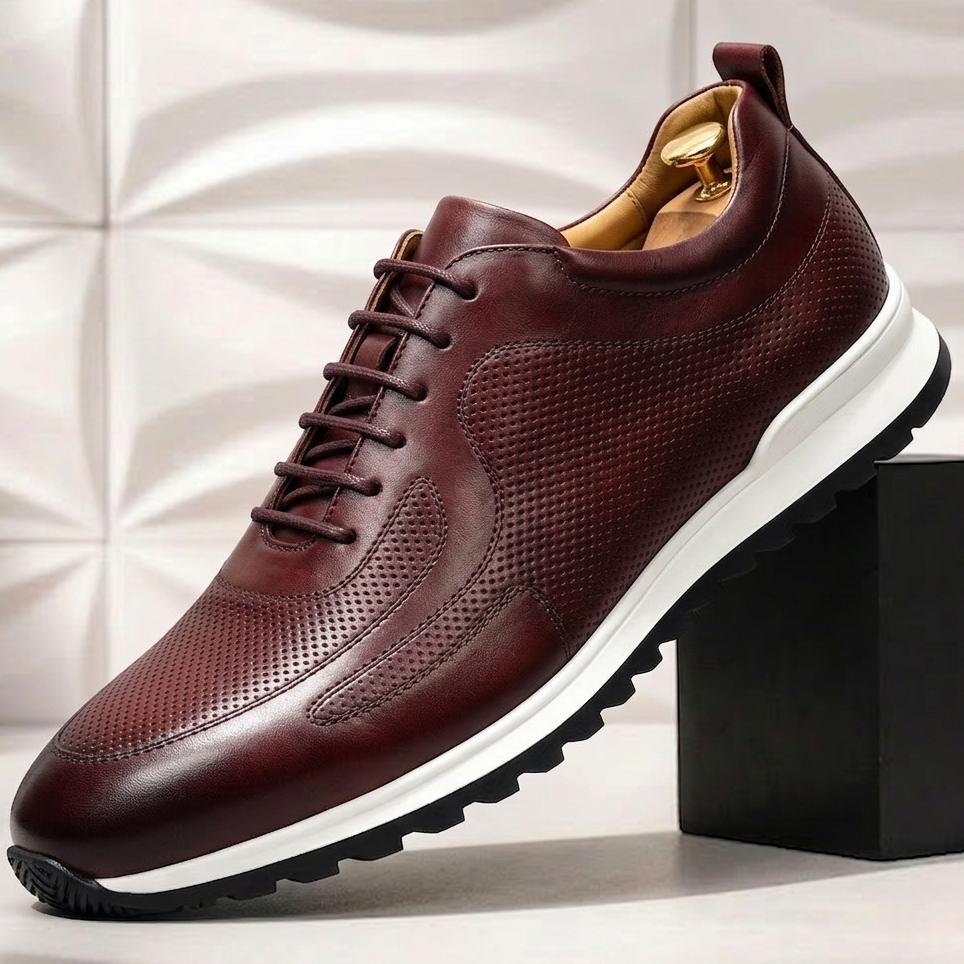 Lussu Cowhide Leather Sneakers