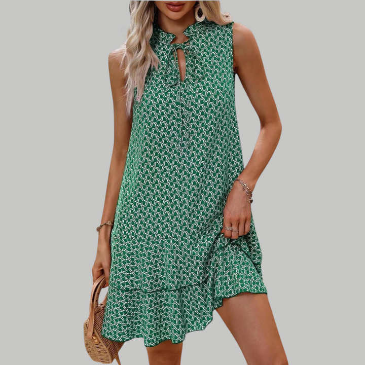 NAOMI™ – Bohemian Printed Strappy Midi Dress