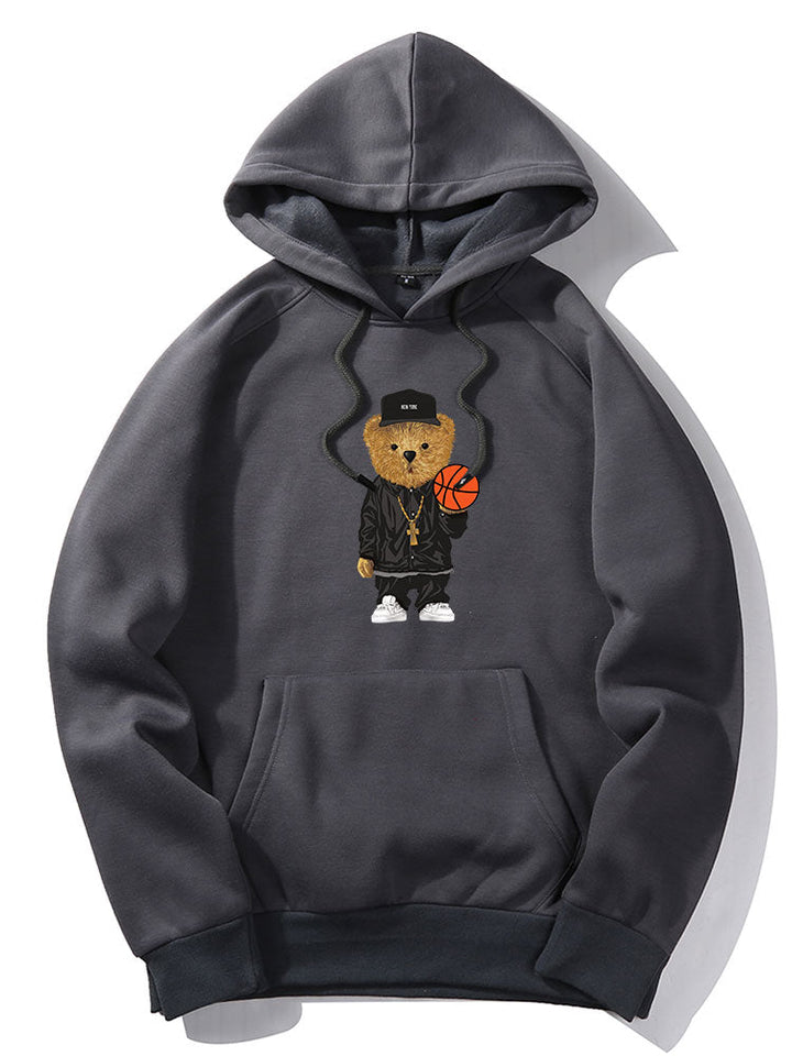 Basketbalbeer Print Hoodie & Joggingbroek