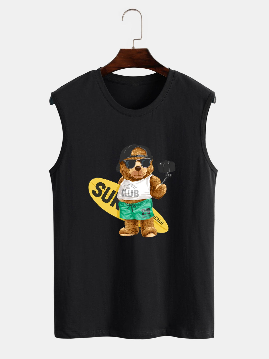 Surf Bear Print Tanktop