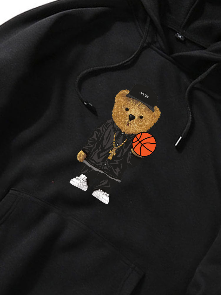 Basketbalbeer Print Hoodie & Joggingbroek