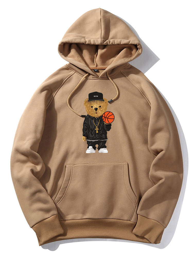 Basketbalbeer Print Hoodie & Joggingbroek