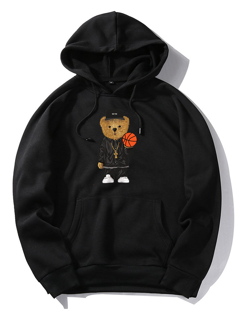 Basketbalbeer Print Hoodie & Joggingbroek